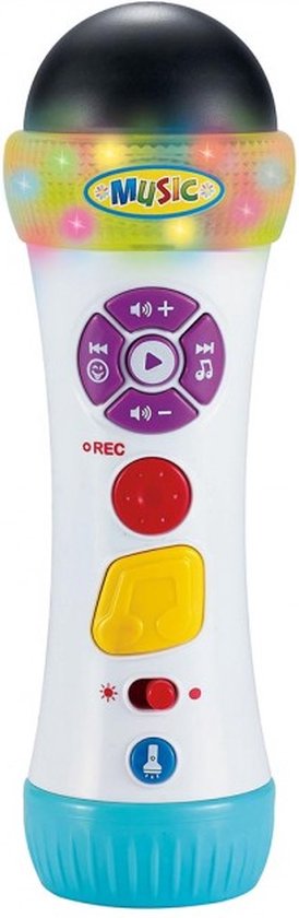 Speelgoedmicrofoon voor Kinderen - Tachan - Microfoon met veel Effecten - Inclusief Opnamefunctie en Zaklamp