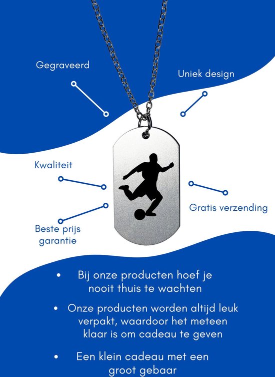 Joielavie Jewellery Hanger Ketting Voetbal Voetbal Voetbal Goud Zwart Two Tone Plated Sport RVS Cool Biker Gift voor Mannen Vrouwen