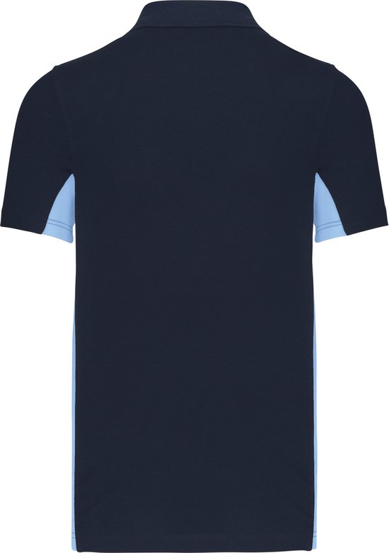 Polo Homme 'Two-Tone' Collection Kariban taille L Bleu Foncé/Bleu Ciel