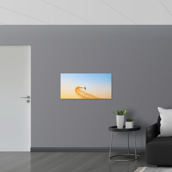 WallClassics - Panneau de mousse PVC - Planeur avec fumée Oranje - Photo 100 x 50 cm sur panneau de mousse PVC