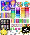 foto van Slijm pakket- slime - DIY Kit Slijm maken – Glow in the dark slijmpakket – Speelgoed voor kinderen - 127 onderdelen - Fidget toys - EXCELLENT