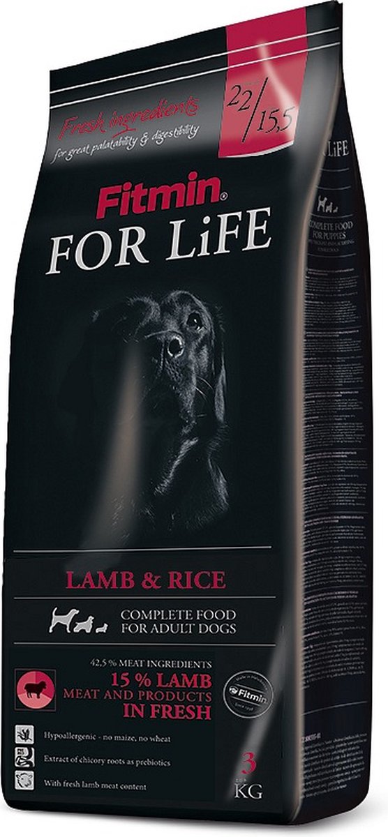Fitmin Dog For Life Lam & Rijst 3kg