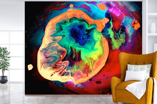 Papier peint photo peint photo vinyle - Encre et peinture largeur 275 cm x hauteur 220 cm - Tirage photo sur papier peint (disponible en 7 tailles)