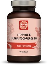 Vitamine E - 180 Ultra Tocoferol 750IE Capsules - Bevat alle 4 de vormen van Tocoferol - Hoog gedoseerd - Kala Health