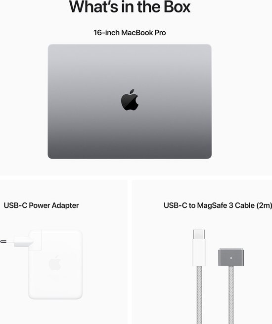 Apple Macbook Pro (2023) MNW83N/A - 16 inch - Apple M2 Pro - 512GB - Spacegrijs