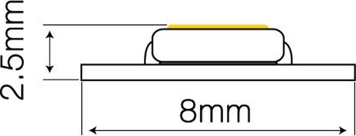 LED Line - LED Strip 5 meter - 300 SMD3528 - 4000K helder wit licht - 4,8W - 12V