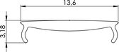 LED Line - Afdekkap opaal voor aluminium profiel - 2020mm