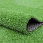 kunstgras- grastapijt voor binnen en buiten - 2 x 1 mtr - 7 mm + 10 gronddoekpennen 15 cm groen