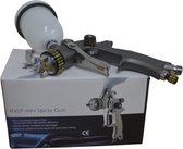 CEZET Spuitpistool - verfspuit TH 102 AG mini - 1.0 mm nozzle -grijs/chrome - pneumatisch - werkplaats - automotive - airbrush en spot-repair