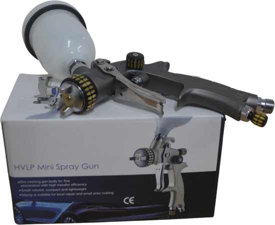 CEZET Spuitpistool - verfspuit TH 102 AG mini - 1.0 mm nozzle -grijs/chrome  -... | bol.com
