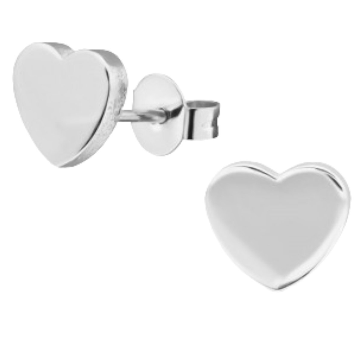 Oorstekers - oorbellen - Hart - heart - love- liefde - chirurgisch rvs - zilverkleurig - valentijn - liefde - love
