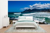 Behang - Fotobehang Panorma van het beroemde strand Ipanema in Brazilië - Breedte 465 cm x hoogte 260 cm