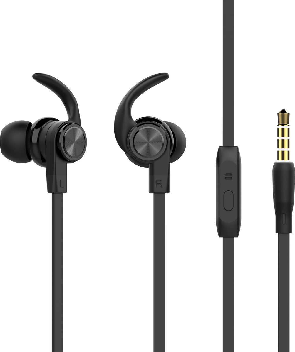 Fontastic 253522 In-Ear Headset - Oordopjes met microfoon - 3.5 mm jack - Zwart