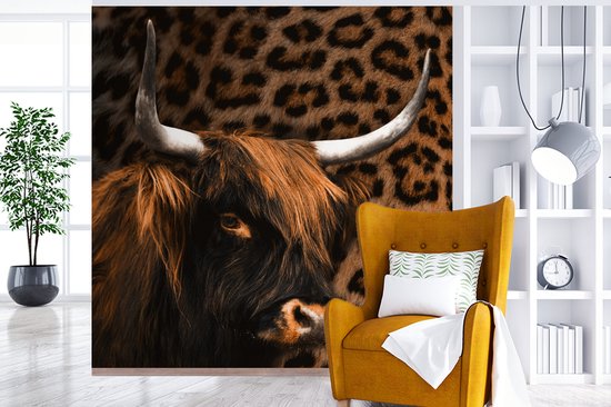 Papier peint - Papier peint photo murale Imprimé panthère - Highlander - Design - Largeur 220 cm x hauteur 220 cm