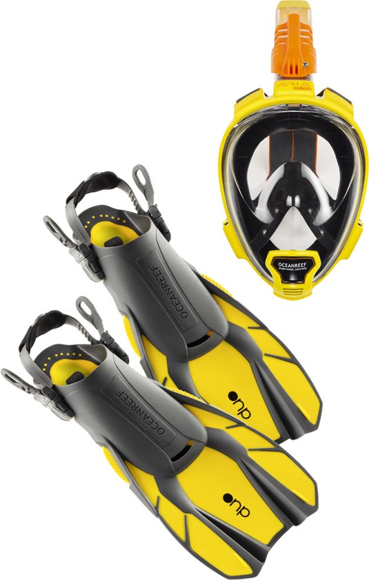Ocean Reef Combo Aria QR+ Snorkelmasker + DUO Snorkelvinnen
