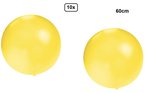 10x Mega Ballon 60 cm jaune - Ballon carnaval festival fête party anniversaire pays thème air hélium