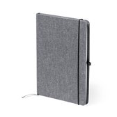 Notitieboek A5 - Notitieboekje - Notitieblok - Schrift - Duurzaam - Hardcover - RPET - grijs