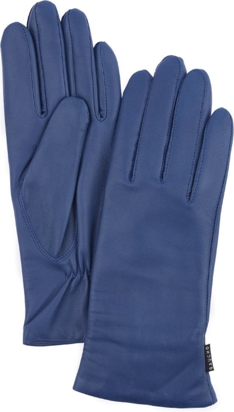 Gaucho Nellie dames handschoenen | Leer | Maat 6,5 | medium blauw