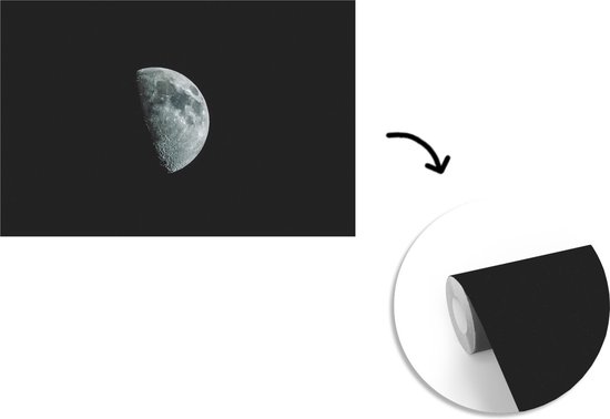 Papier peint - Papier Papier peint photo Nuit - Lune - Zwart - Largeur 360 cm x Hauteur 240 cm