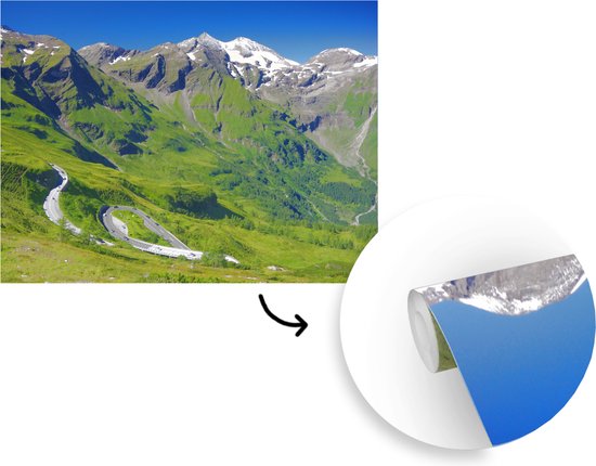 Behang - Fotobehang De Grossglockner weg die door de Oostenrijkse Alpen - Breedte 315 cm x hoogte 260 cm