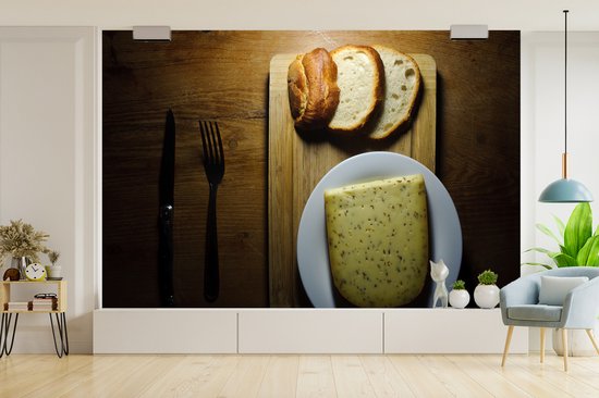 Fond d' fotobehang de fromage Gouda au cumin