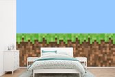 Papier peint - Papier peint photo Minecraft - Pixel - Gaming - Largeur 420 cm x Hauteur 280 cm