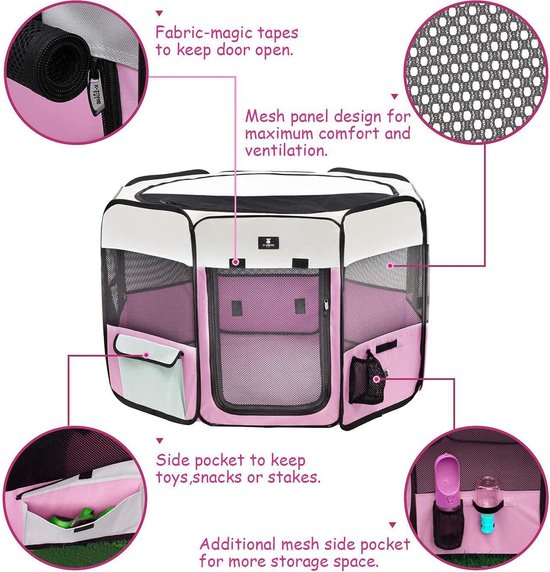 Puppybox Dierenbox Puppyren Pen; XXL buitenverblijf voor honden, katten, konijnen en kleine