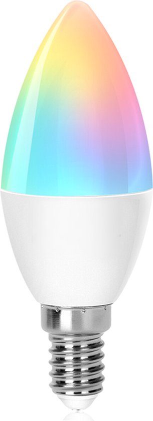 Aigostar - Aigosmart WiFi LED Lamp - E14 6,5W C37- RGB+CCT alle lichtkleuren - Bediening met de App