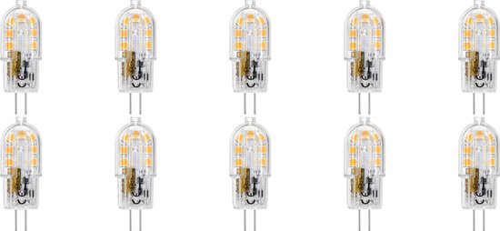 LED Lamp 10 Pack - Velvalux - G4 Fitting - Dimbaar - 2W - Warm Wit 3000K - Transparant | Vervangt 20W