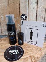 Mannen-Huidverzorging-Cadeaupakket-Rebel Care-Vaderdag-Cadeau-Giftset-Face-Gezicht-wash-beardwash-baard-baardverzorging-deodorant-duurzaam-stoer-mannencadeau-vader-papa-bonus vader-schoonvader-kerst-sinterklaas-verjaardag-natuurlijke ingredienten