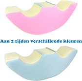 Soft Play Foam Schommelwip Duo Pastel roze-geel-blauw | rocker | wipwap | foamblokken | bouwblokken | Soft play speelgoed | schuimblokken