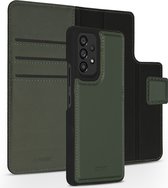 Accezz Hoesje Met Pasjeshouder Geschikt voor Samsung Galaxy A53 - Accezz Premium Leather 2 in 1 Wallet Bookcase - Groen