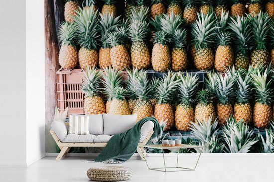 Behang - Fotobehang Ananas - Fruit - Mexico - Breedte 390 cm x hoogte 260 cm