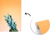 Behang - Fotobehang Ananas - Fruit - Oranje - Breedte 190 cm x hoogte 280 cm