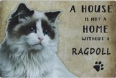 Wandbord Katten - A House Is Not A Home Without A Ragdoll