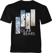 T-shirt Protect Polar Bear Split Portrait Black 3XL