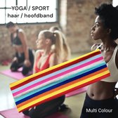 Haarband Hoofdband - 6cm - 2 stuks - Multi Colour - gestreept - Casual Sport Yoga - Stof Elastisch