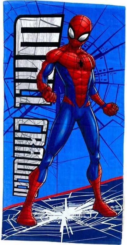 Spiderman strandlaken - 100% katoen - Spider-Man handdoek - 140 x 70 cm.