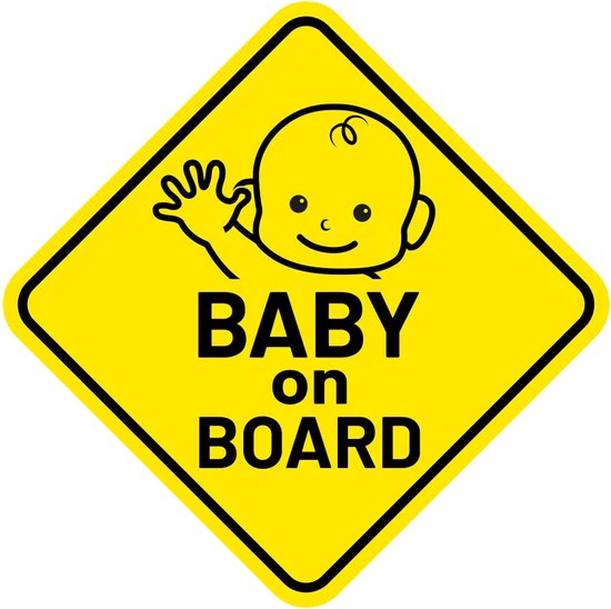 Baby on board autosticker UV- en Waterproof - Baby aan boord sticker auto - Baby on board bordjes