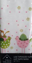 Paastafelkleed Kip Eieren Paashaas Pasen Lente Luxe Papieren Tafelkleed Pasen-120x180cm papier wegwerp