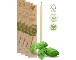 green-goose® Seedz Bloeipotlood | 4 Doosjes (van 4 Stuks) | Munt | FSC Gecertificeerd Hout | Duurzaam en Circulair | USE, PLANT, EAT, REPEAT | Plant een Boom!