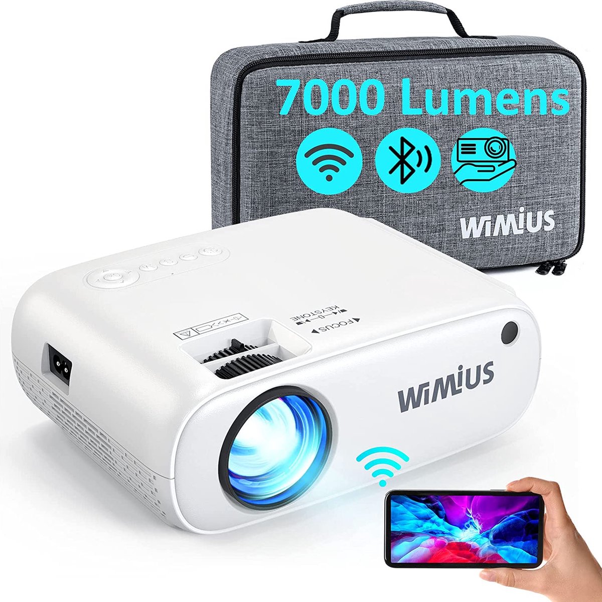 Wimius W2 - Mini beamer - Vidéoprojecteur Full HD 1080P - Diffusez depuis  votre... | bol.com
