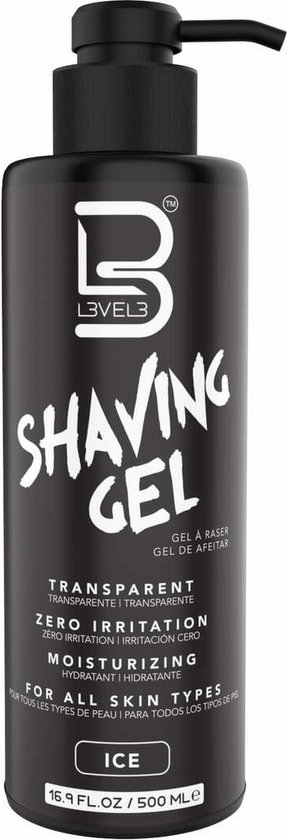 LEVEL3 Transparante Shaving Gel Ice, 500ml