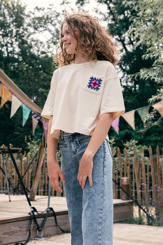 Looxs Revolution Oversized Crop T shirt Tops T shirts Meisjes Shirt Gebroken wit. bol