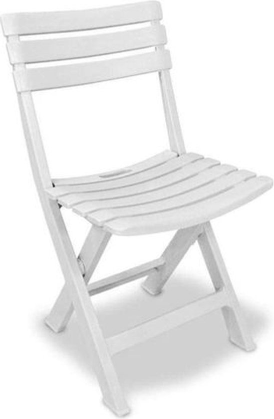 Chaise pliante blanche 1x Plastique robuste | Blanc | chaise de jardin  chaise de... | bol