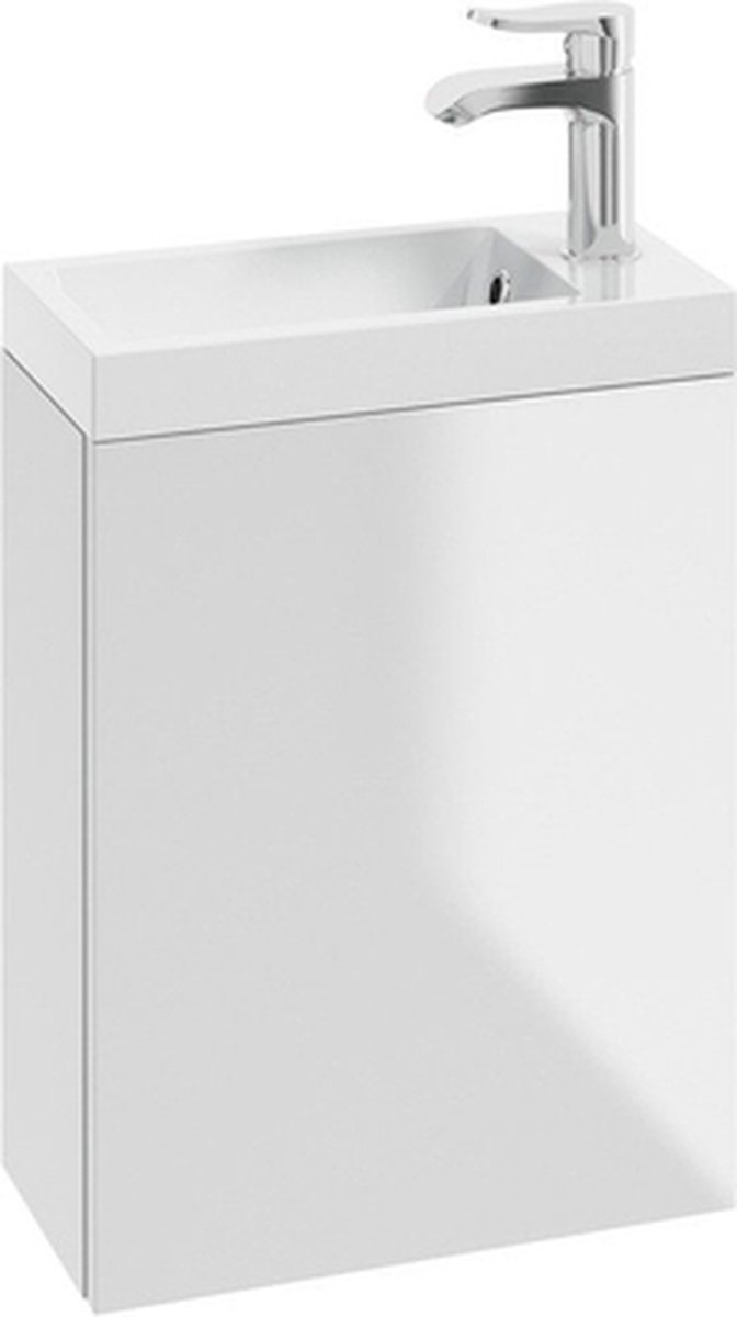 Nemo Start Alba vestiaire 1 deur push to open omkeerbaar 200 x 400 x 500 mm hoogglans wit