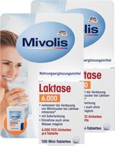 Mivolis - Lactase Tabletten - 2 x 100 mini-tabletjes - 6000 FCC - Zakformaat