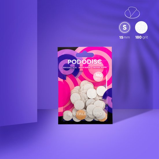 Staleks PODODISC PDF-15-180w Witte refill pads 50 Stuks maat S (15mm) Grit 180