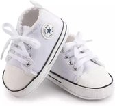 Baby Schoenen - Pasgeboren Babyschoenen - Eerste Baby Schoentjes 0-6 maanden - Zachte Zool Antislip - Warme Baby slofjes 11cm - Wit