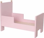 Jabadabado Houten Poppenbed - Roze - Opstaande rand - 42x24x34cm